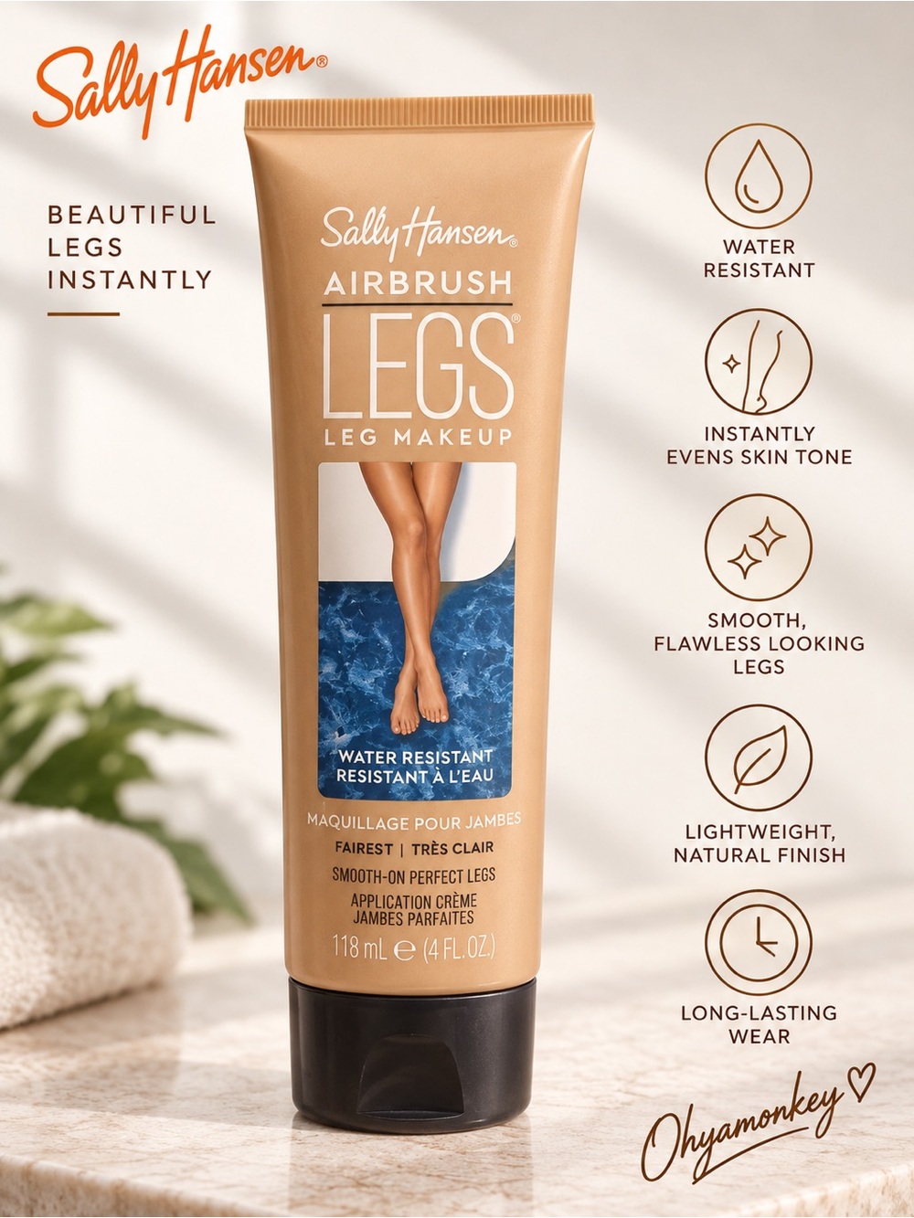 Sally Hansen Airbrush Legs Leg Makeup - Fairest (Beige)